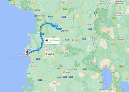 albania._i_apostasi_apo_to_mpoyreli_sto_limani_toy_dyrrahioy.jpg Αλβανία. Η απόσταση από το Μπουρέλι στο λιμάνι του Δυρραχίου