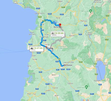albania_apostaseis_elmpasan_kai_mpoyreli.jpg Αλβανία αποστάσεις Ελμπασάν και Μπουρέλι