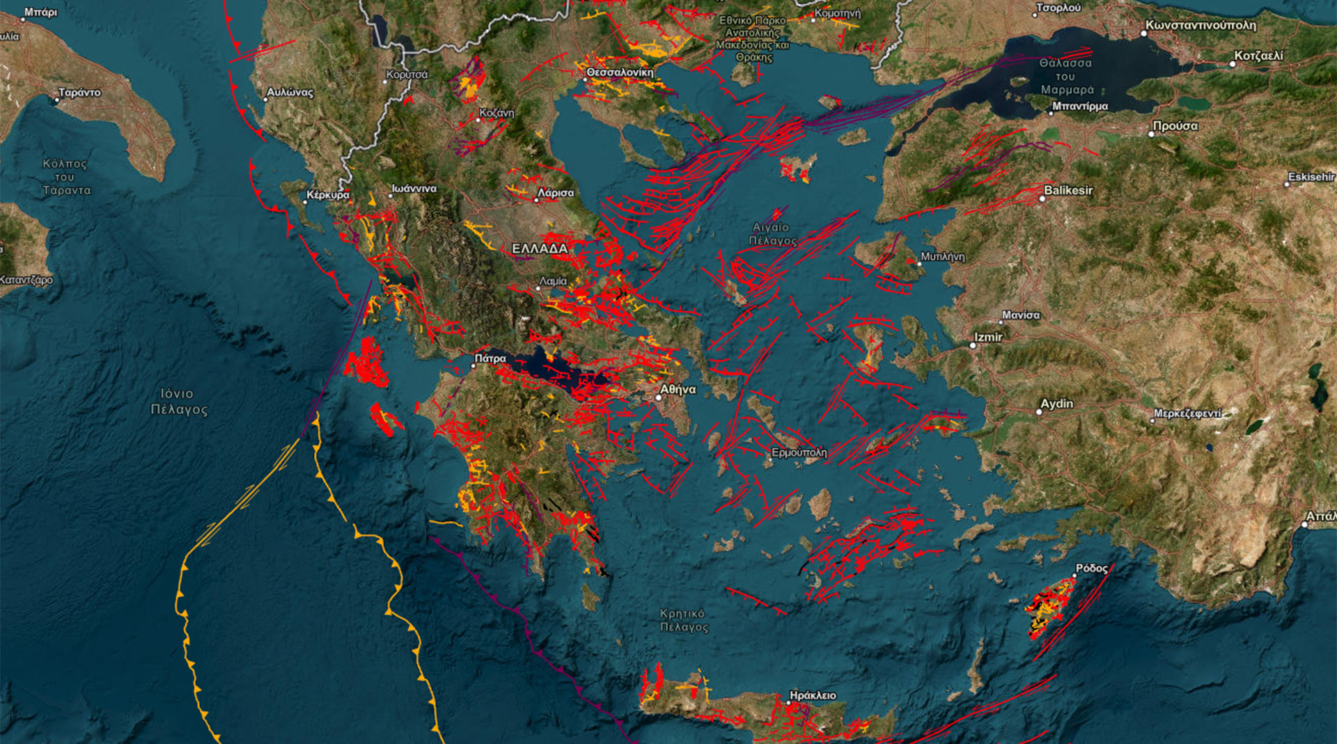 χαρτης σεισμος