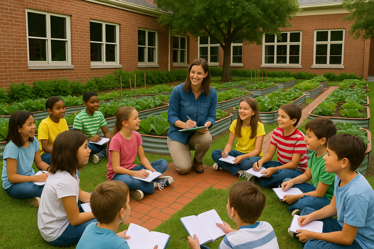 μαθητές στην αυλή