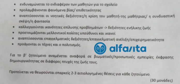 λύσεις για τις πανελλήνιες στα θέματα της έκθεσης