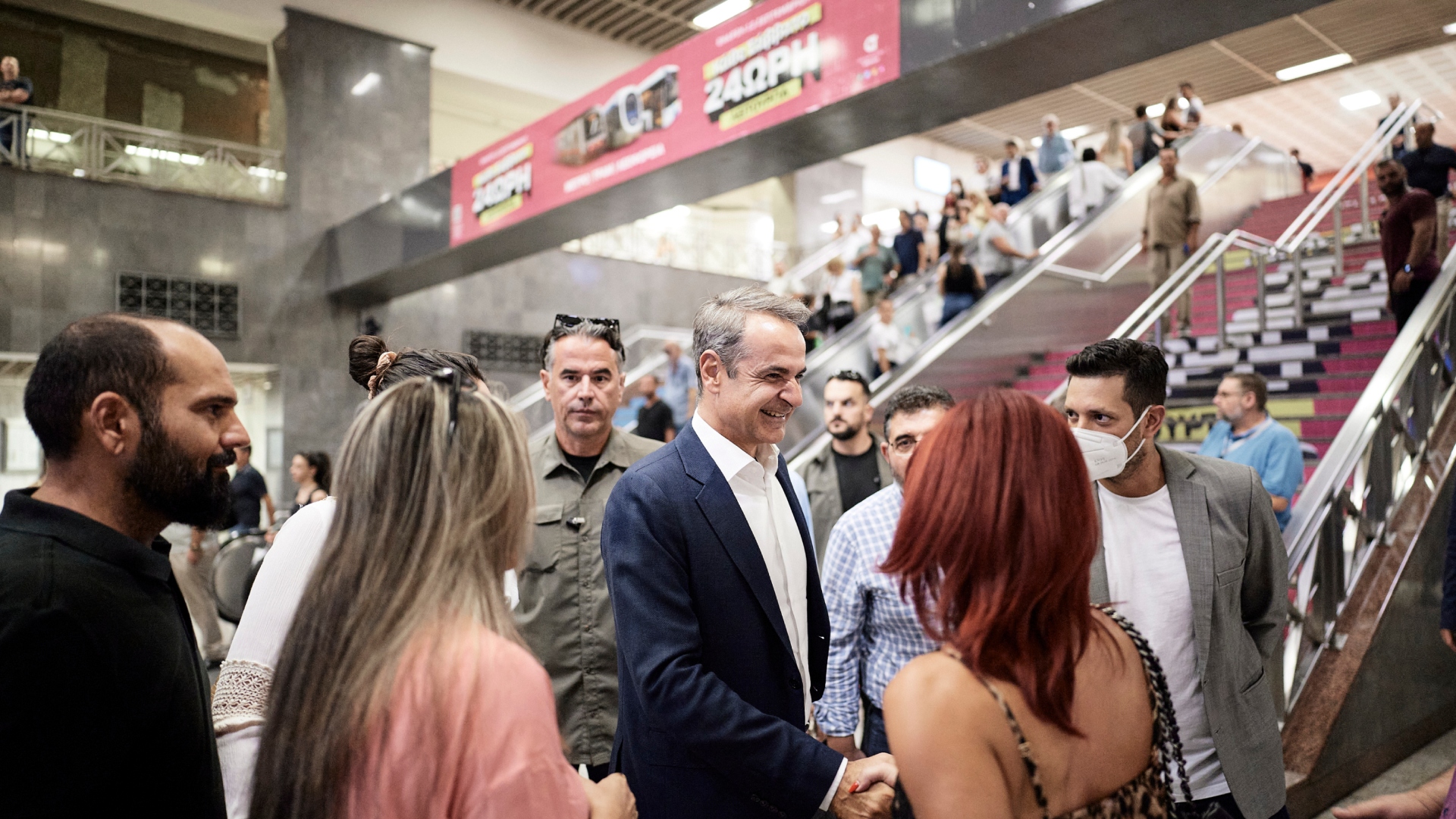 Ο πρωθυπουργός Κυριάκος Μητσοτάκης επισκέφτηκε το Μετρό 