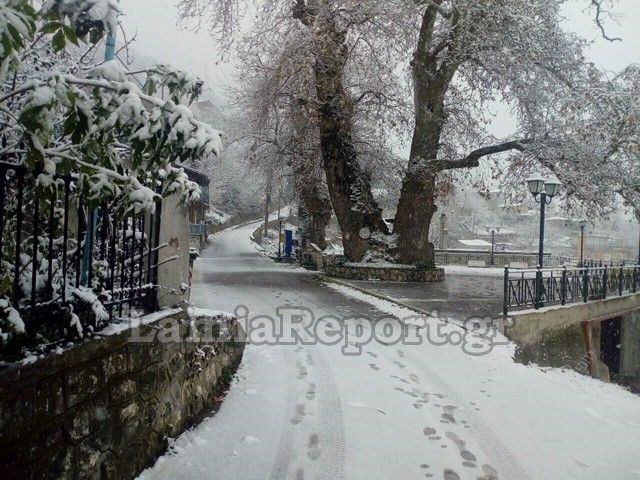 Χιόνι στη Λαμία