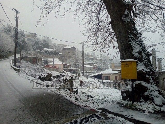 Χιόνι στη Λαμία