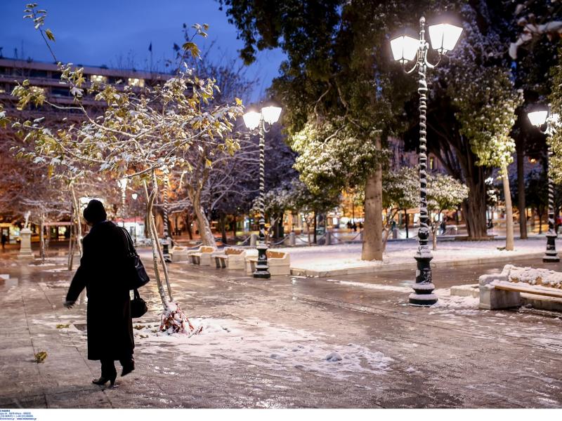 Χιόνι στο Σύνταγμα