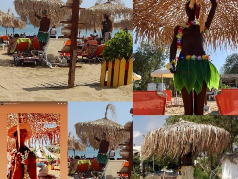 Σάλος με φωτογραφιες beach bar – Μαύρες κούκλες κρατάνε ομπρέλες