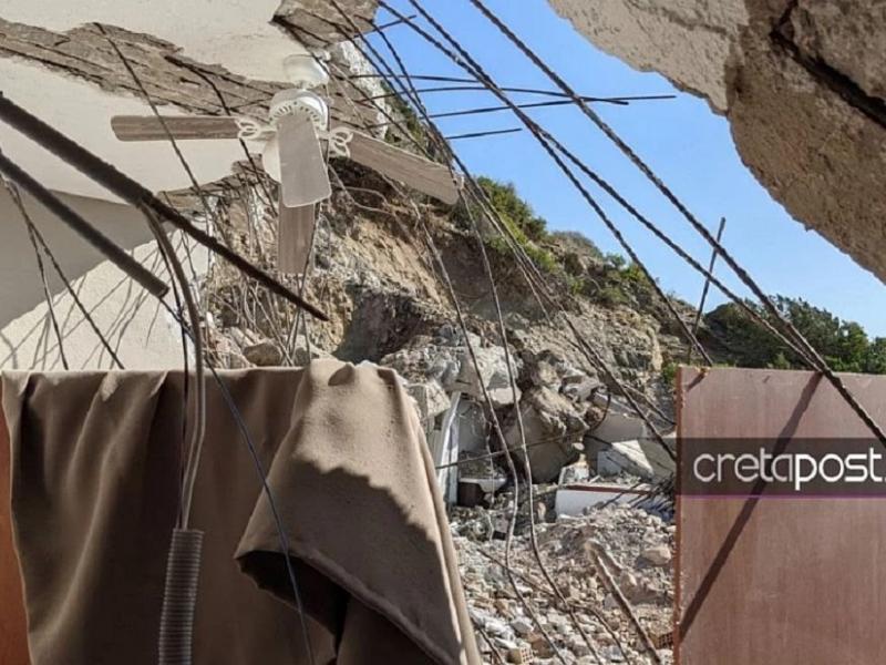 Κατολίσθηση σε ξενοδοχείο στην Ιεράπετρα