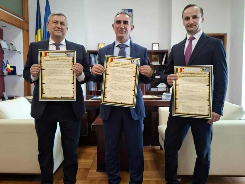 Υπογραφή Συμφωνιών Συνεργασίας μεταξύ Ελληνικού Μεσογειακού Πανεπιστημίου και των Πανεπιστημίων UPG Ploiesti και Petrosani της Ρουμανίας