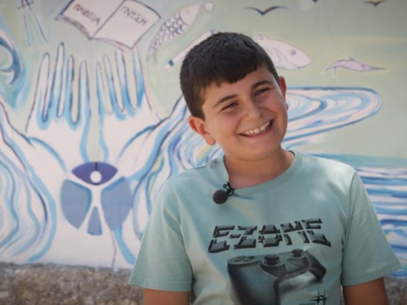 Ο Σάββας, ο μοναδικός μαθητής στο Δημοτικό Σχολείο Τελένδου