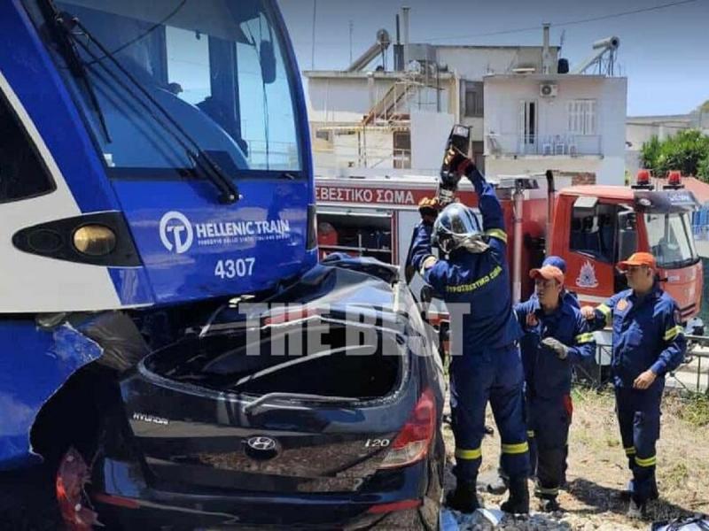 Σύγκρουση ΙΧ με συρμό του Προαστιακού στην Πάτρα – Στο νοσοκομείο ο οδηγός