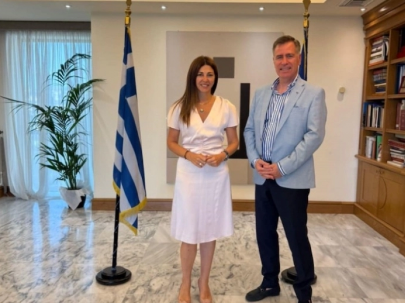 Συνάντηση του Πρύτανη του ΔΙΠΑΕ με την Υπουργό Παιδείας Σοφία Ζαχαράκη