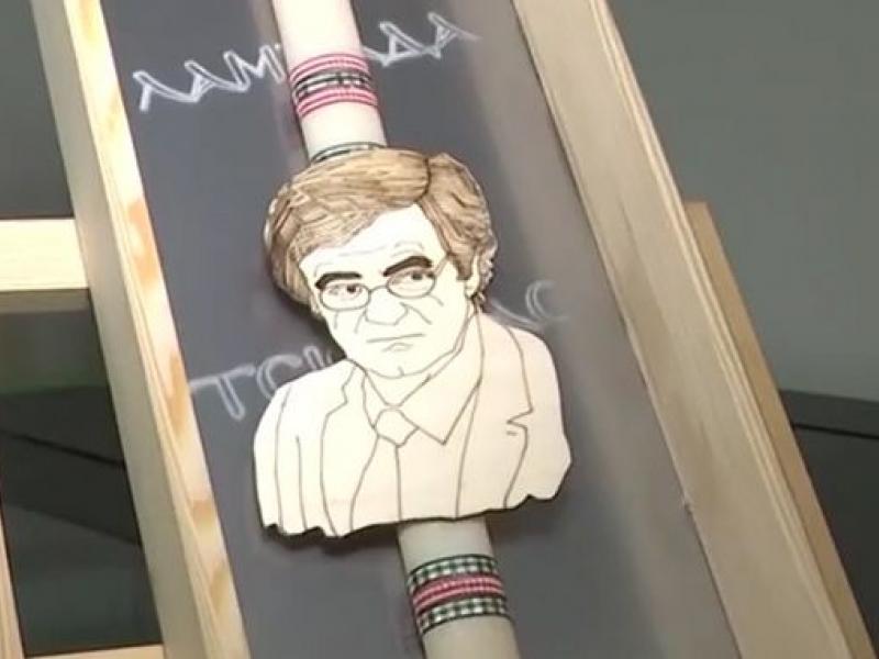 Κερατσίνι: Βιοτέχνης φτιάχνει λαμπάδα "Σωτήρης Τσιόδρας" 