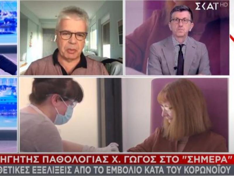 Γώγος: Σε 3 μήνες το πολύ θα έχουμε ικανοποιητικά αποτελέσματα από το εμβόλιο
