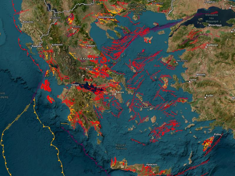 χαρτης σεισμος