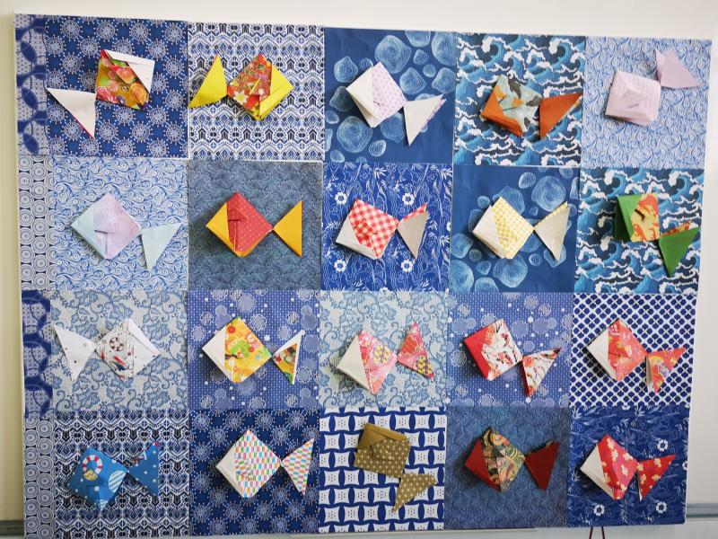 Μαθητική έκθεση ιαπωνικής ζωγραφικής Sumi E και Origami