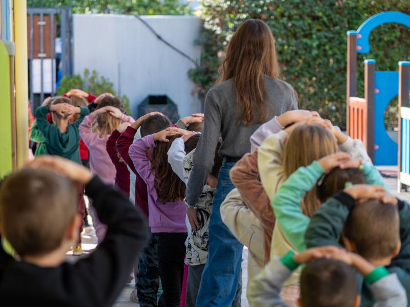 Άσκηση σεισμού σε νηπιαγωγείο