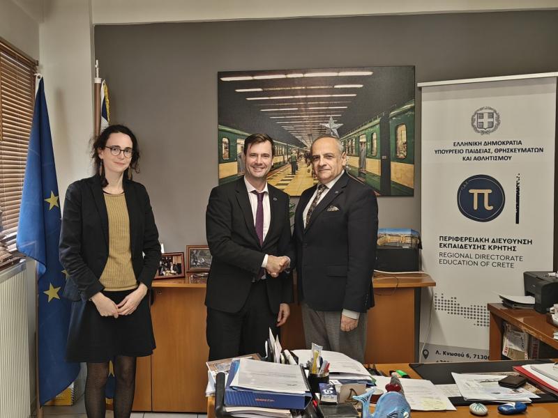Επίσκεψη Γαλλικών Εκπαιδευτικών Φορέων στην Περιφερειακή Διεύθυνση Εκπαίδευσης Κρήτης