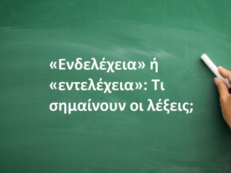 «Ενδελέχεια» ή «εντελέχεια»