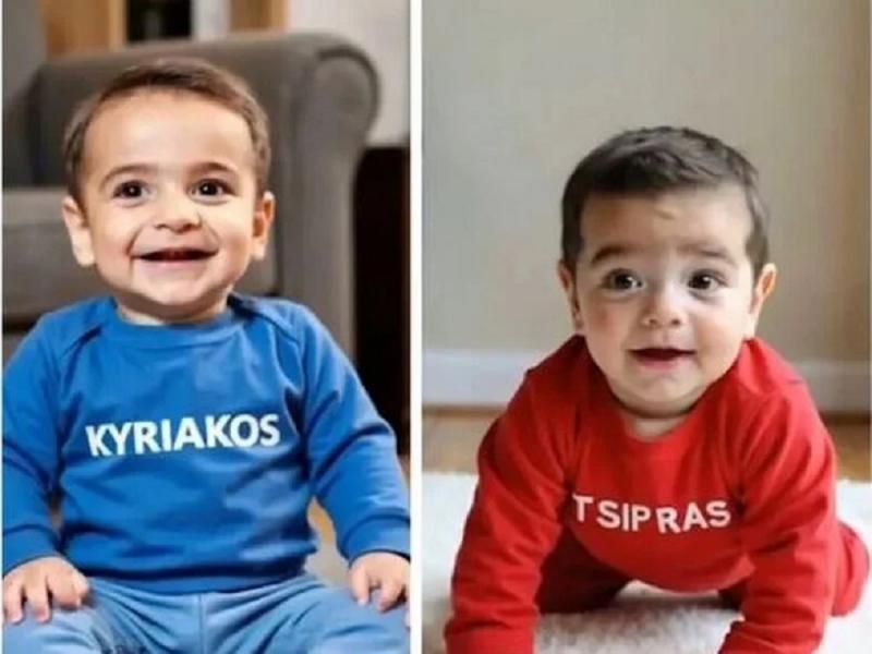Μωρά Μητσοτάκης και Τσίπρας