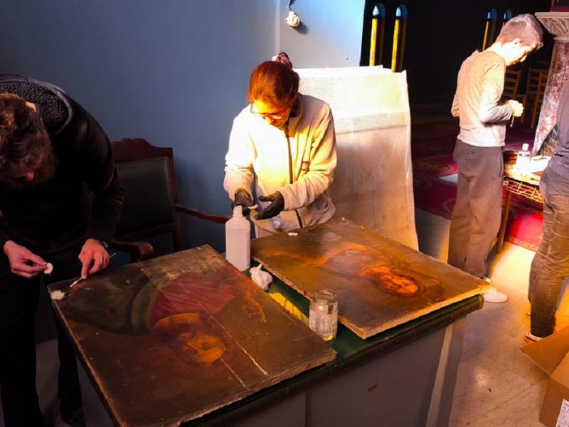 Συντήρηση εικόνων από σπουδαστές ΣΑΕΚ