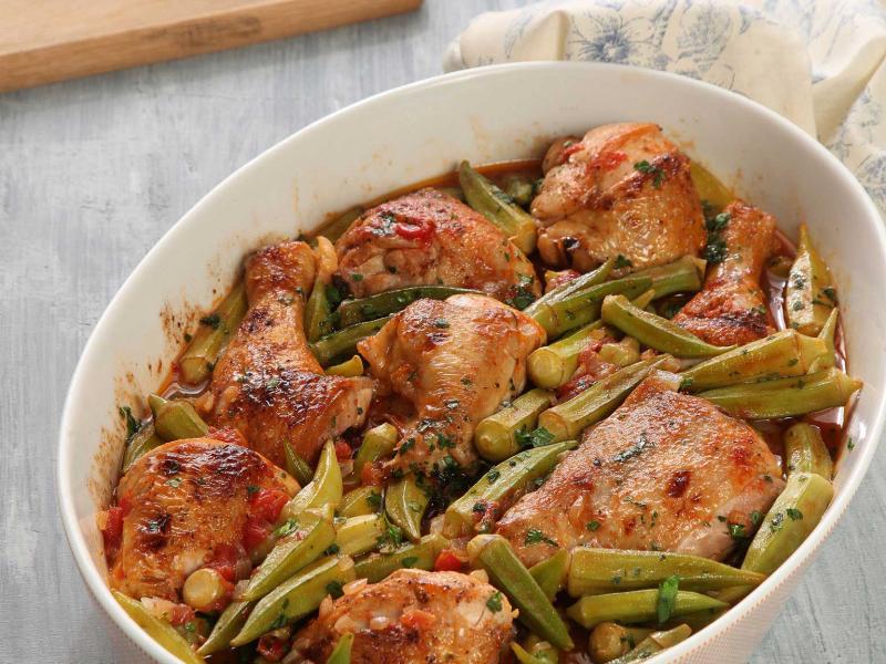 κοτόπουλο με μπάμιες