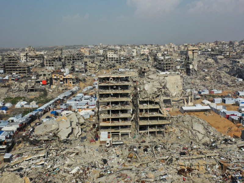 Η καταστροφή στην πόλη της Γάζας από πανοραμική φωτογραφία