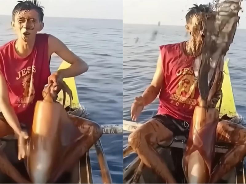 Καλαμάρι και ψαράς