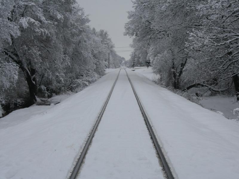 train snow