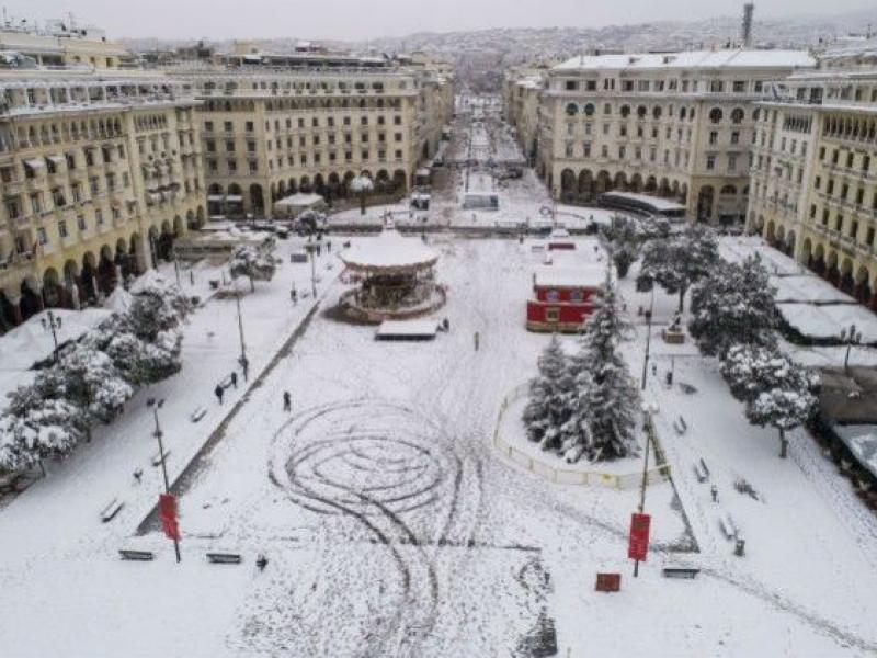 Χιόνι στη Θεσσαλονίκη